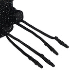 SUBBLIME - 952174 FISHNET BODYSTOCKING WITH GLOVES AND DIAMONDS BLACK ONE SIZE