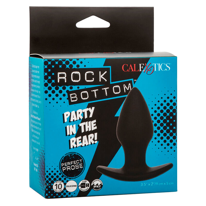 CALEXOTICS - ROCK BOTTOM PERFECT ANAL PLUG 10 VIBRATIONS SILICONE BLACK