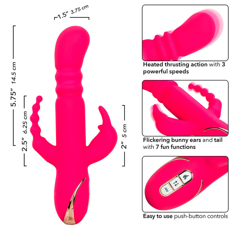 CALEXOTICS - JACK FANTASY DREIFACH BEHEIZTER VIBRATOR RABBIT PINK