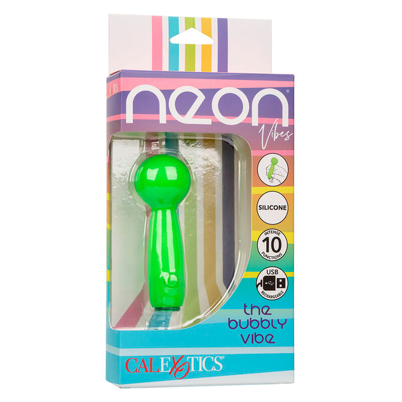 CALEXOTICS - NEON VIBES THE BUBBLY VIBE MINI-MASSAGER 10 VIBRATIONEN GRÜN