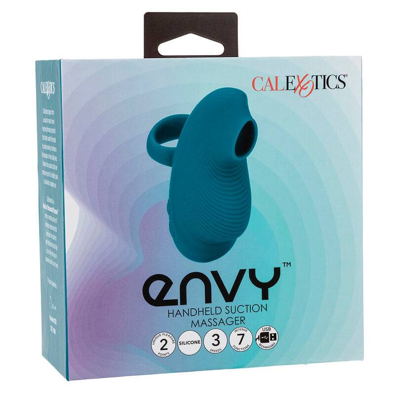 CALEXOTICS - ENVY HAND-ROLLING-BALL-MASSAGER 7 VIBRATIONEN BLAU
