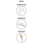 HIDDEN DESIRE - EXTREME CHASTITY COCK CAGE ACRYLIC ADJUSTABLE CLEAR