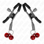 KINK - DOUBLE BELL NIPPLE CLAMP RED 6 CM
