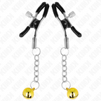 KINK - GOLD JINGLE BELL PENDANT NIPPLE CLAMPS 6 CM