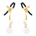 KINK - GLASS BEAD NIPPLE CLAMPS GOLD 6 CM