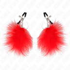 KINK - FEATHER NIPPLE CLAMP RED 7 CM