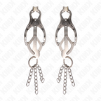 KINK - JAPANESE CLOVER NIPPLE CLAMPS WITH LITTLE CHAINS SILVER