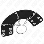 KINK - PENISRING 4 CM KETTE 7 CM METALL MIT LEDERGÜRTEL