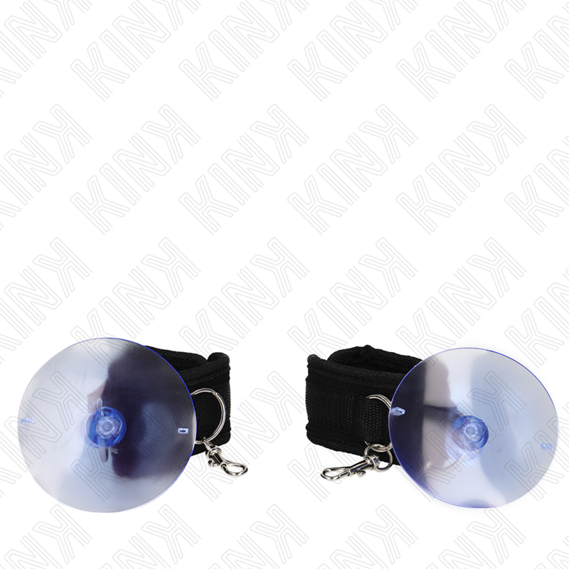 KINK - HANDGELENKFESSELN MIT SAUGNAPF SCHWARZ 29-40 CM X 5 CM