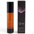 500COSMETICS U-Skin Healing Gel in a tube, suitable for all tattooed skin types, with a clear gel texture and applicator tip.