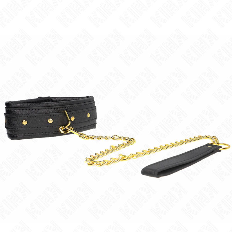 KINK - HALSKETTE MIT SCHWAMM-KUNSTLEDERBAND MODELL 1 VERSTELLBAR 37-54 CM X 3 CM