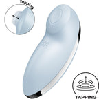 SATISFYER - TAP & CLIMAX 2 VIBRATOR & STIMULATOR BLUE