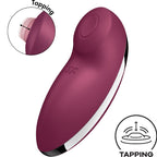 SATISFYER - TAP & CLIMAX 2 VIBRATOR & STIMULATOR RED
