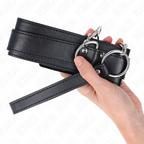 KINK - HALSKETTE MIT GURT 65 CM SILBER SCHNALLEN VERSTELLBAR 33-46 CM X 5,5 CM