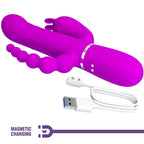 PRETTY LOVE - CAMMY DREIFACHVIBRATOR MULTIFUNKTION 4 IN 1 ROSA
