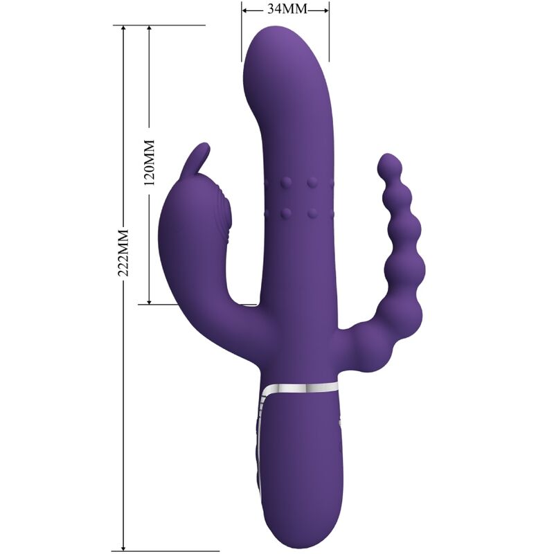 PRETTY LOVE - CAMMY DREIFACHVIBRATOR MULTIFUNKTION 4 IN 1 LILA