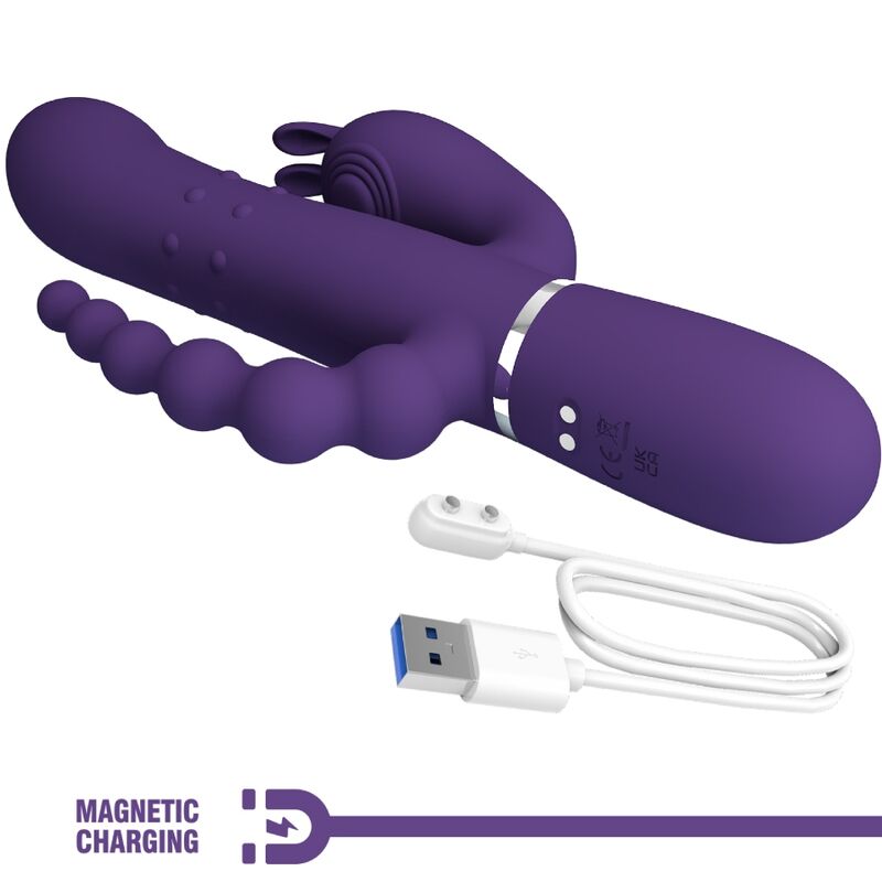 PRETTY LOVE - CAMMY DREIFACHVIBRATOR MULTIFUNKTION 4 IN 1 LILA