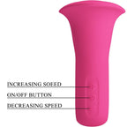 PRETTY LOVE - CLYDE ORALVIBRATOR VIBRIERENDE ZUNGE 12 VIBRATIONEN ROSA