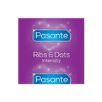 PASANTE - RIBS & DOTS INTENSITY CONDOMS 144 UNITS