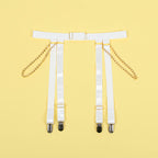 SUBBLIME - 954291 BODY WITH CHAINS + GARTER BELT WHITE L/XL