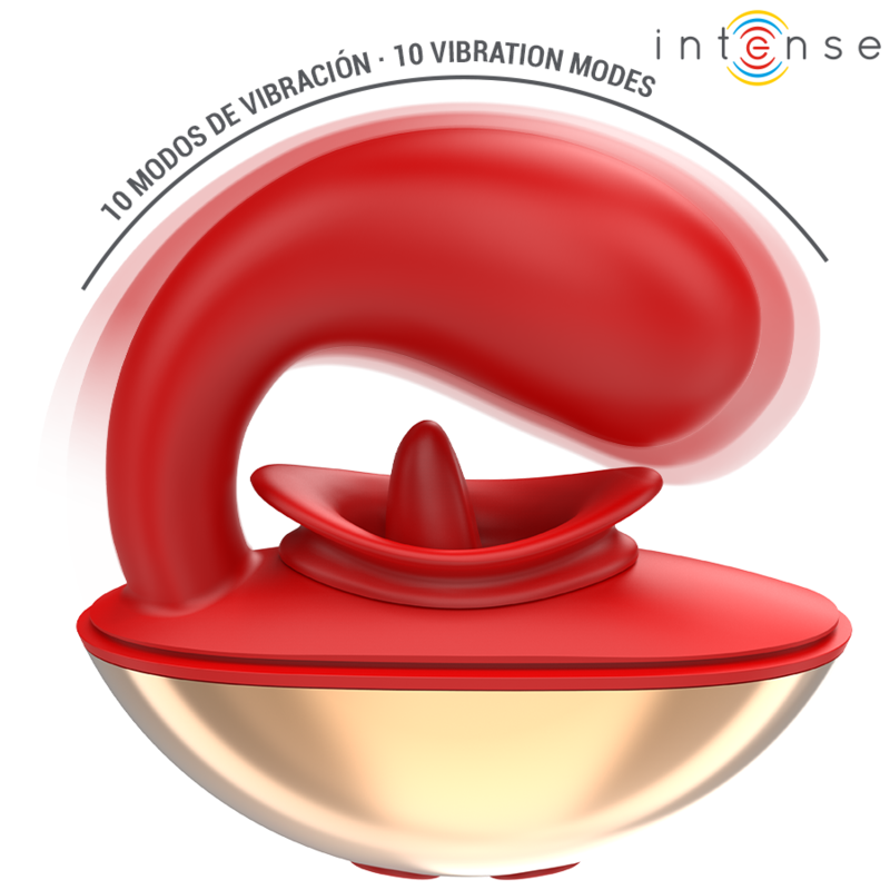 INTENSE - MARIAH VIBRATOR &amp; STIMULATOR IN U-FORM 10 VIBRATIONEN ROT