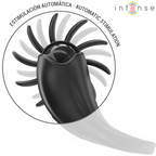 INTENSE - MABEL VIBRATING RING 10 VIBRATIONS WITH CLITORIS STIMULATOR BLACK