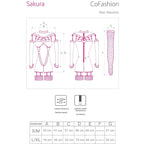 LIVCO CORSETTI FASHION - SAKURA CF 90357 JUMPSUIT + LONG GLOVES + GARTER BELT BLACK L/XL