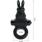 PRETTY LOVE - EXCITING RING RABBIT VIBRATOR RING 10 VIBRATIONS BLACK