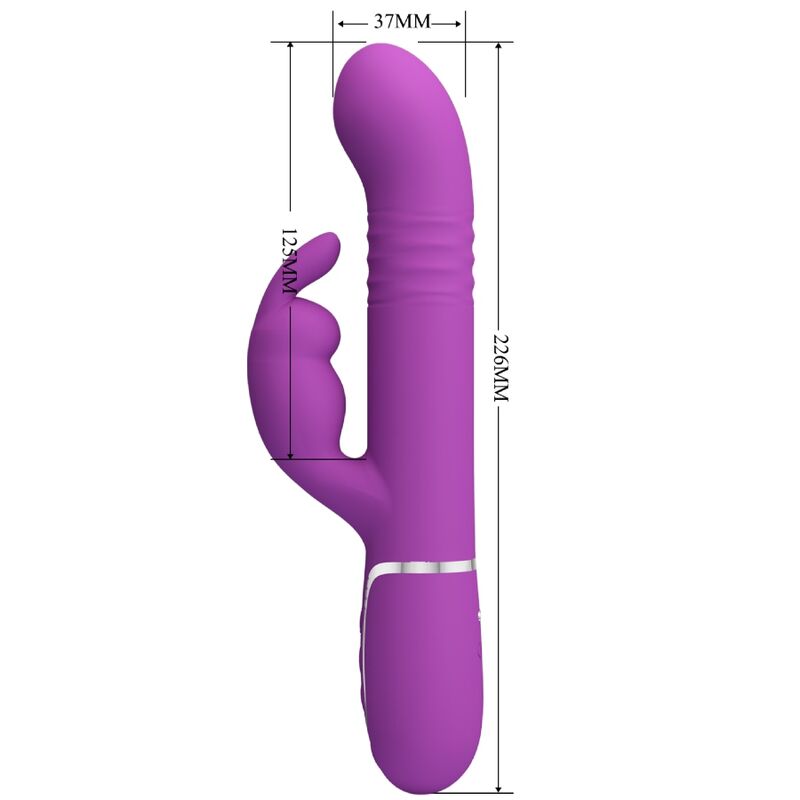 PRETTY LOVE - COALE 4 IN 1 MULTIFUNCTION RABBIT VIBRATOR  PURPLE