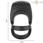 INTENSE - ALEX VIBRATOR DOUBLE PENIS RING 10 VIBRATIONS BLACK