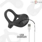 INTENSE - ALEX VIBRATOR DOUBLE PENIS RING 10 VIBRATIONS BLACK