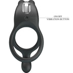 PRETTY LOVE - SETH DOUBLE VIBRATING RING RABBIT 7 VIBRATIONS BLACK