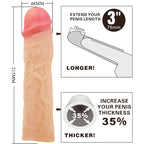 PRETTY LOVE - DEREK PENIS SLEEVE WITH 7.6 CM EXTENSION FLESH