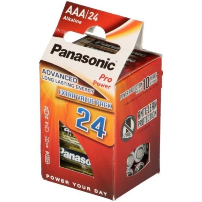 PANASONIC - PRO POWER ALKALINE AAA BATTERY LR03 PACK*24