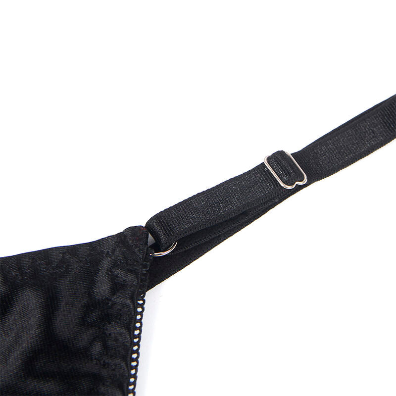 SUBBLIME - 955199 BRA SET WITH ADJUSTABLE BLACK BOW S/M