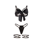 SUBBLIME - 955199 BRA SET WITH ADJUSTABLE BLACK BOW S/M