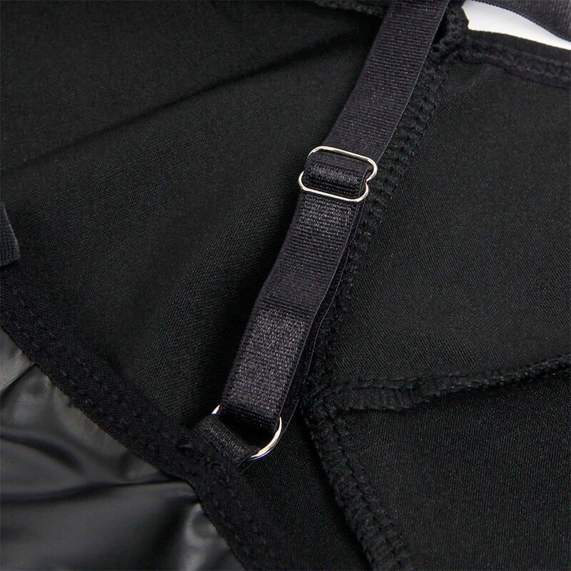 SUBBLIME - 955373 DRESS WITH BLACK LEATHER STRAPS S/M