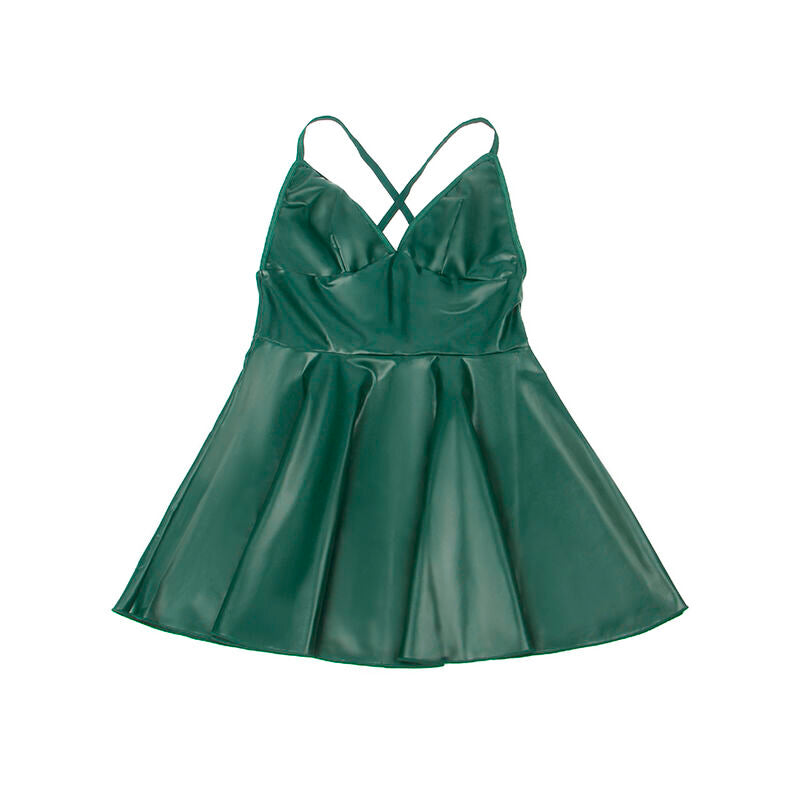 SUBBLIME - 955441 DRESS WITH GREEN LEATHER STRAPS L/XL