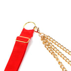 SUBBLIME - 955519 BRA SET WITH CHAINS AND MESH HEART RED S/M