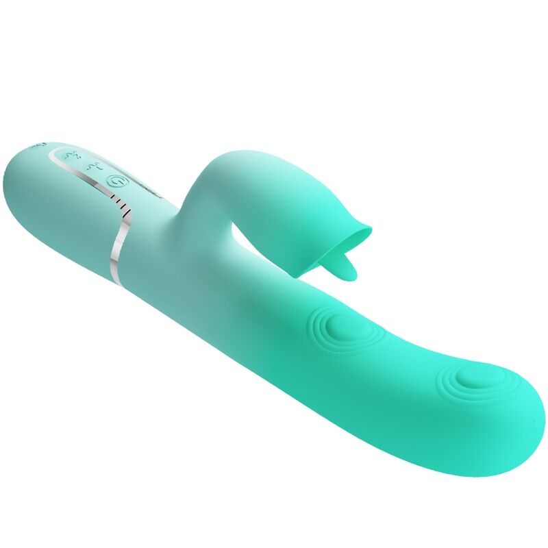 PRETTY LOVE - GIGI MULTIFUNCTION RABBIT VIBRATOR AQUA GREEN