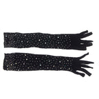 SUBBLIME - 957469SHINE TRANSPARENT GLOVES BLACK S/M