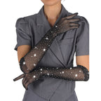 SUBBLIME - 957469SHINE TRANSPARENT GLOVES BLACK S/M