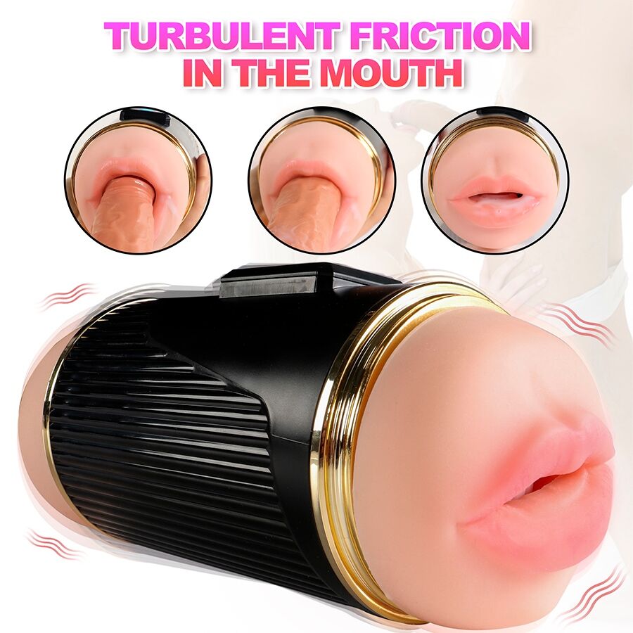 SHEQU - KAY DOUBLE MASTURBATOR WITH DUAL MOUTH AND VAGINA VIBRATION
