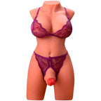 XISE - MIAH LADY BOY FEMALE TORSO WITH DILDO WITH VIBRATION AND THRUSTING 55 CM