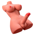 XISE - BEAUTIFUL LADY BOY FEMALE TORSO WITH DILDO WITH VIBRATION AND THRUSTING 49 CM