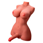 XISE - BEAUTIFUL LADY BOY FEMALE TORSO WITH DILDO WITH VIBRATION AND THRUSTING 49 CM
