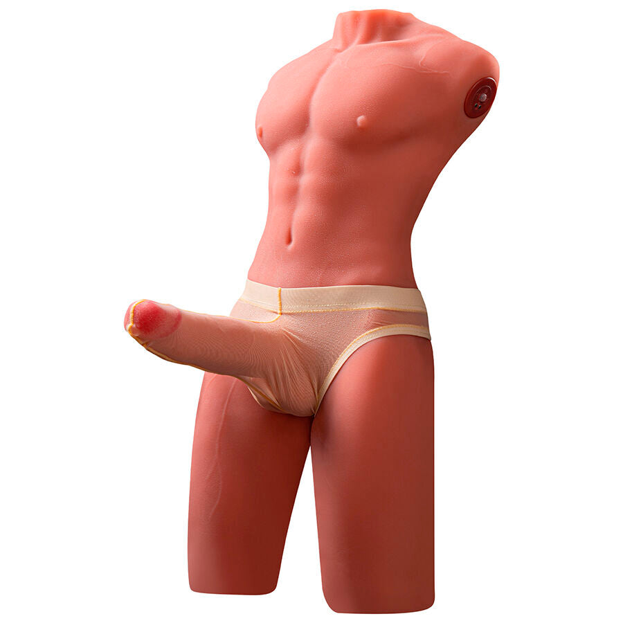 XISE - JASON HALF BODY REALISTIC MALE TORSO WITH THRUSTING AND VIBRATION 55 CM