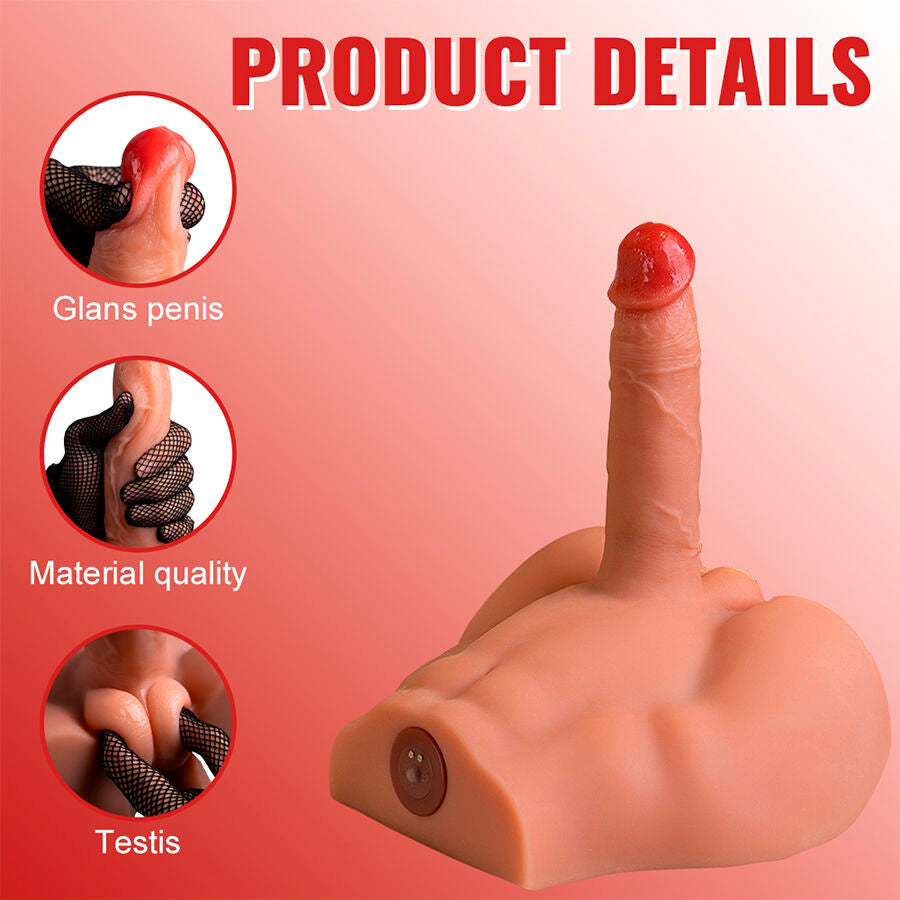 XISE - PEEL DILDO ASS REALISTISCHER DILDO-MASTURBATOR VORDERE POSITION MIT STOSS 17,5 CM