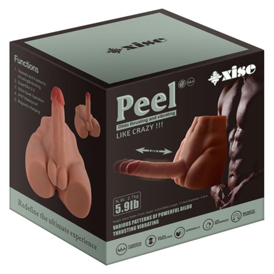 XISE - PEEL DILDO ASS REALISTISCHER DILDO-MASTURBATOR VORDERE POSITION MIT STOSS 17,5 CM