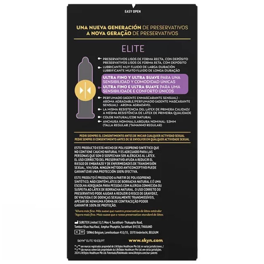 SKYN - ELITE ULTRA-THIN CONDOMS 10 UNITS